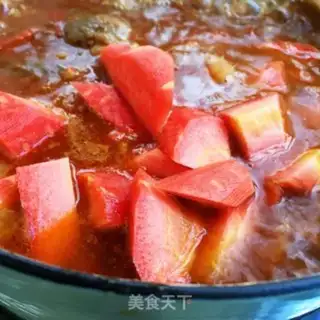 Make Tomato beef stew radish step 11