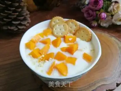 Make Mango oatmeal milk cup step 4