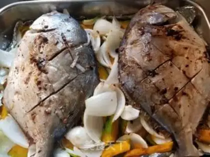 Make Pumpkin roasted fish step 11