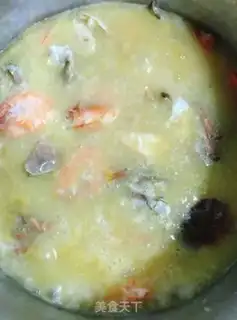 Make Seafood congee step 3