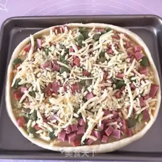 Make Orchid ham pizza step 8