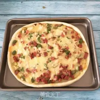 Make Orchid ham pizza step 9