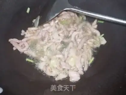 Make Crab mushrooms and fried meat step 4