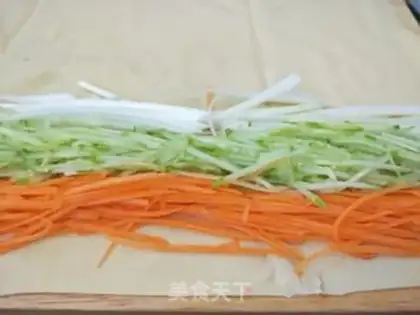 Make Soy dry tofu vegetable rolls step 2
