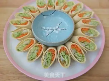 Make Soy dry tofu vegetable rolls step 4