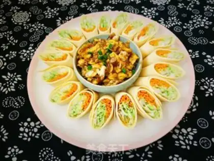 Make Soy dry tofu vegetable rolls step 7
