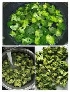 Make Chicken onions, broccoli step 1