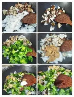 Make Chicken onions, broccoli step 4