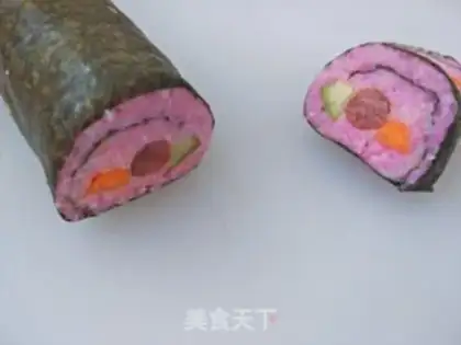 Make Vegetable fruit sushi step 6