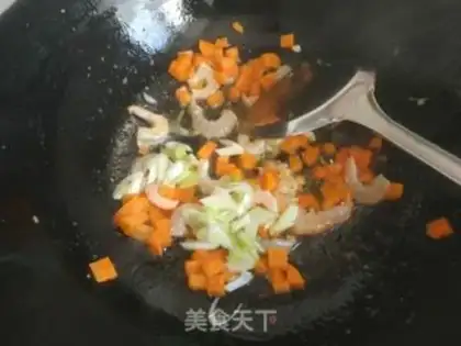 Make Shrimp egg cheese rice step 7