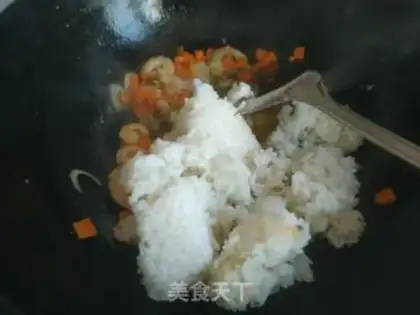 Make Shrimp egg cheese rice step 9