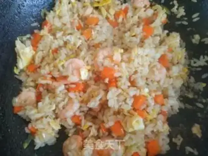 Make Shrimp egg cheese rice step 13