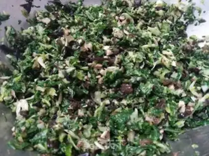 Make The mushroom cabbage bag step 3