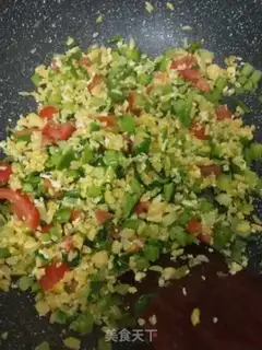 Make Spring egg fried rice step 7