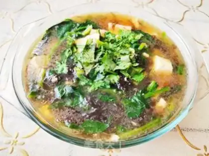 Make Spinach tofu pickle soup step 14