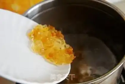 Make Peach glue melon pudding step 2