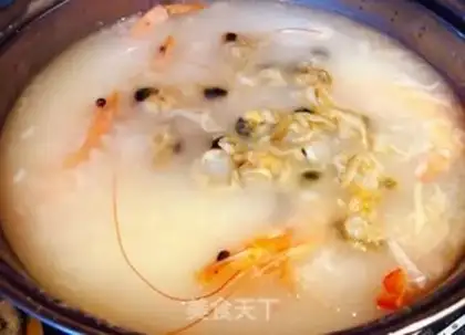 Make Shrimp sushi mushroom congee step 6