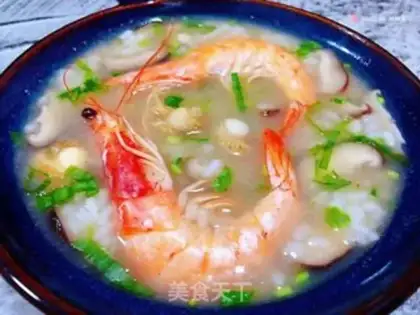 Make Shrimp sushi mushroom congee step 9