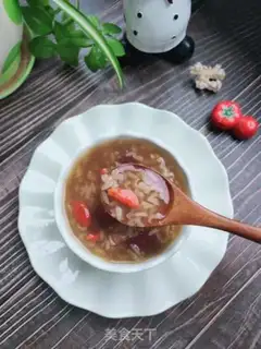 Make Red-tree rice congee step 8
