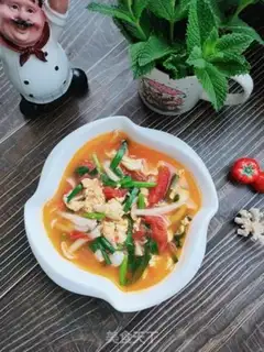 Make Tomato mushroom eggflower soup step 13