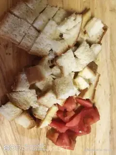 Make Toast bacon tea and fruit salad step 6