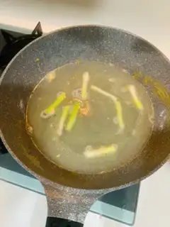Make The groceries and egg soup step 3