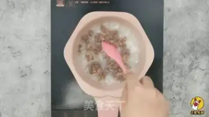 Make Beef ace mushroom congee step 7