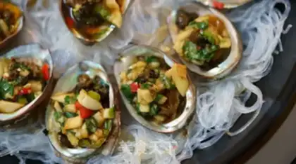 Make Garlic fans steam the northern bay abalone step 7