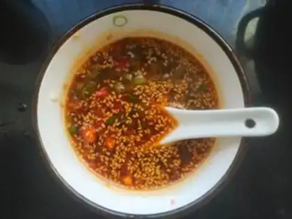 Make Spicy chicken silk step 13