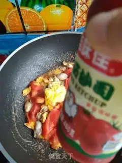 Make Oyster tomatoes, fried eggs step 6