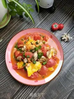 Make Oyster tomatoes, fried eggs step 8