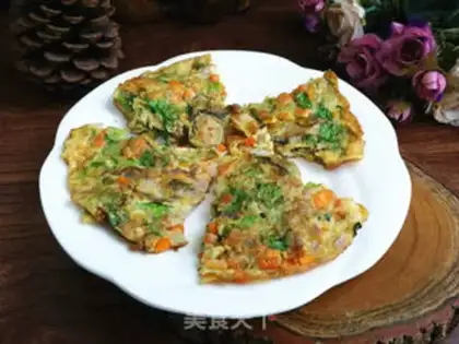 Make Vegetable oyster fried eggs step 4