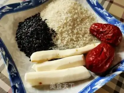 Make Red Date Mountain medicine, black rice step 0