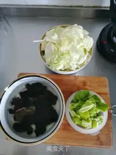Make Bean cabbage step 1