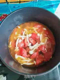 Make Tomato mushroom eggflower soup step 7