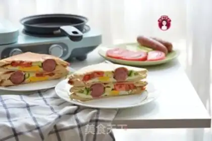 Make Egg sausage sandwich step 8