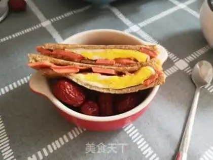 Make Ham cheese sandwich step 5