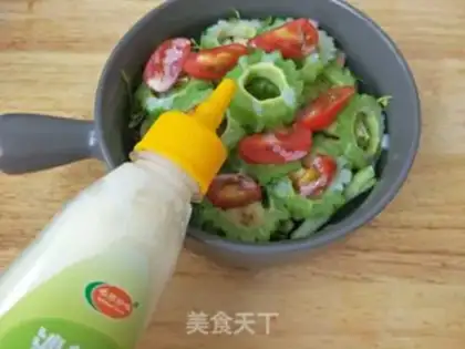 Make A bitter melon fruit salad step 4