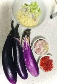 Make Meat and eggplant step 0