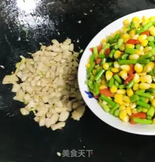 Make Garlic corn fried meat step 5