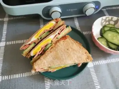 Make Cucumber ham and cheese sandwiches step 7