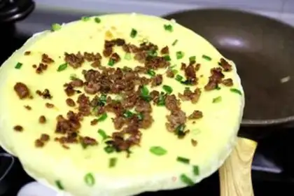 Make Beef egg waffles step 9