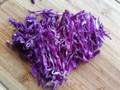 Make Quail egg purple salad step 1