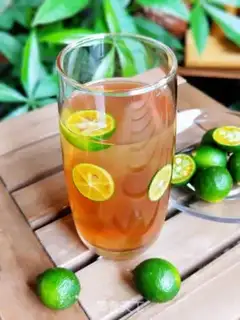 Make A green lemon honey tea freezer step 17