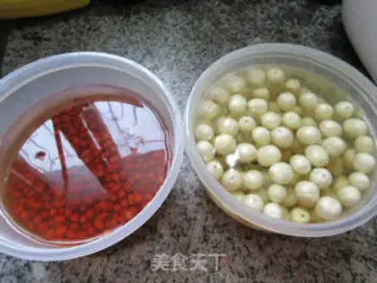 Make Red Bean Lotus rice step 1