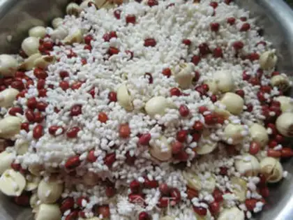 Make Red Bean Lotus rice step 5