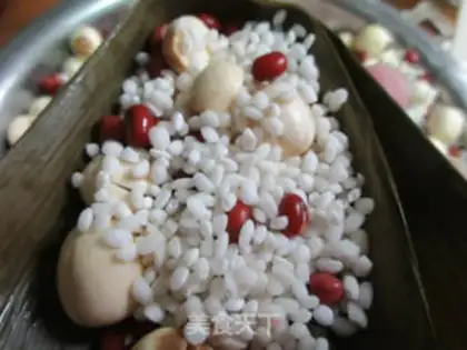 Make Red Bean Lotus rice step 6