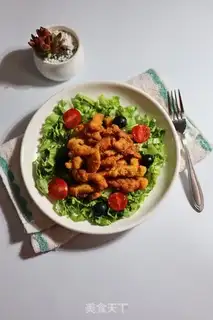 Make Korean chicken and fruit salad step 8