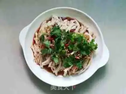 Make Spicy chicken silk step 7