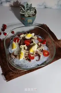 Make Seafood fruit fan salad step 11
